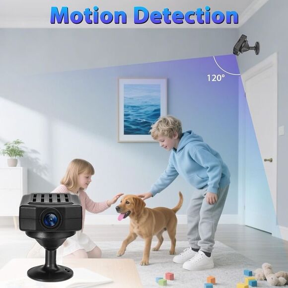 Mini Security Camera 1080P,64GB Nanny Video Recorder Cam with Motion Detection - Picture 5 of 8